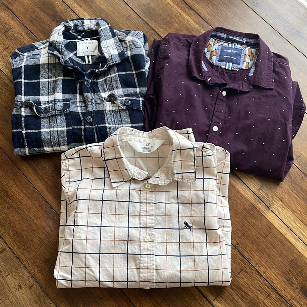 3 button down shirt bundle for boys, size 9/10. Excellent condition